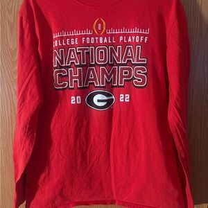 Fanatics Georgia Bulldogs 2022 College Football Playoff Shirt Red L